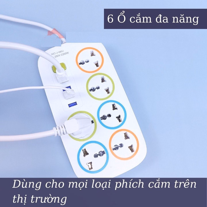 Ổ Cắm Điện J-06U Dài 1M2 - Su - Ảnh 5