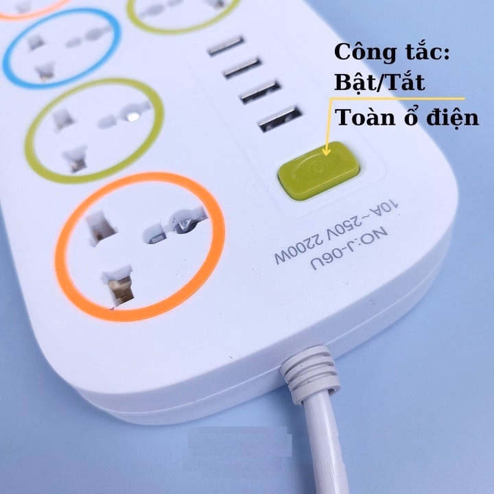 Ổ Cắm Điện J-06U Dài 1M2 - Su - Ảnh 6