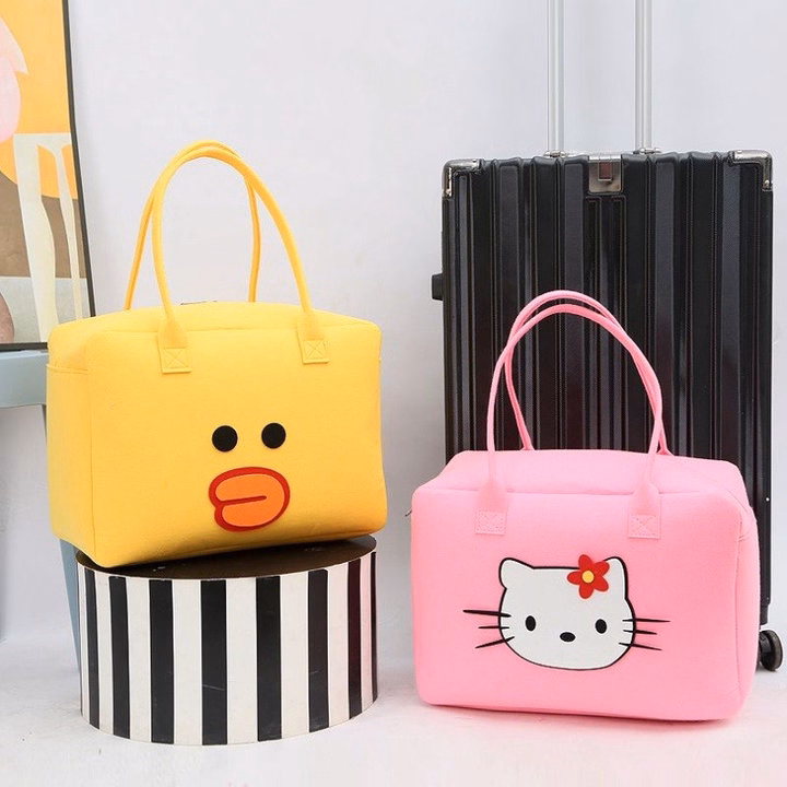 Túi Đựng Mỹ Phẩm Du Lịch Cỡ Lớn Bằng Vải Nĩ Họa Tiết 40X20X30Cm - Su Clothing - Ảnh 5
