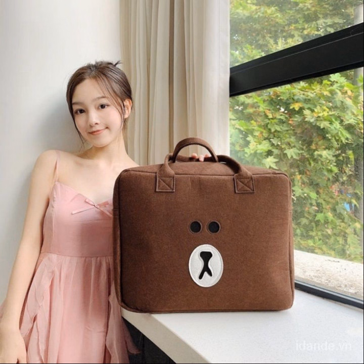 Túi Đựng Mỹ Phẩm Du Lịch Cỡ Lớn Bằng Vải Nĩ Họa Tiết 40X20X30Cm - Su Clothing - Ảnh 7