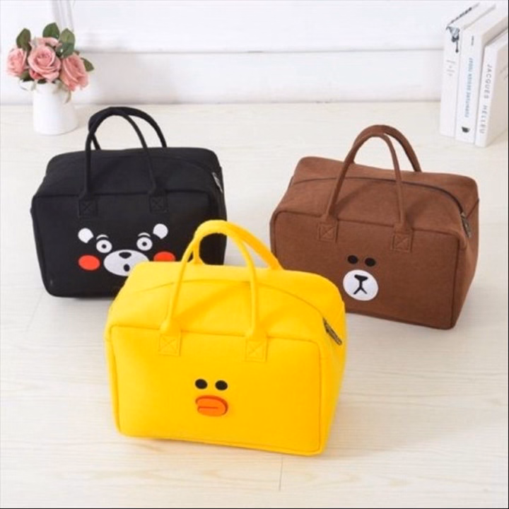Túi Đựng Mỹ Phẩm Du Lịch Cỡ Lớn Bằng Vải Nĩ Họa Tiết 40X20X30Cm - Su Clothing - Ảnh 6
