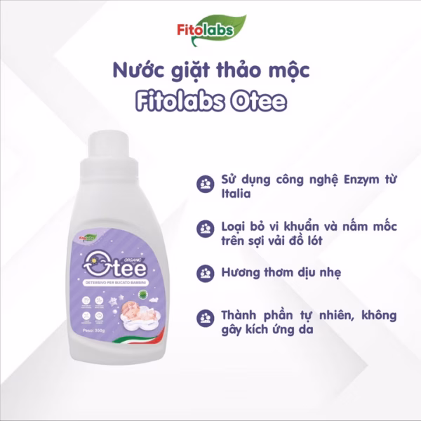 Nước Giặt Thảo Mộc Otee Cho Đồ Sơ Sinh, Công Nghệ Khử Khuẩn Enzym Từ Italia - Ảnh 2