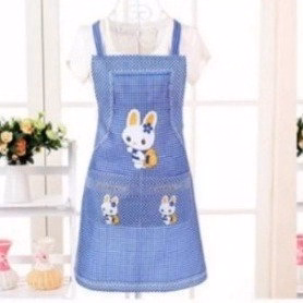 Tạp Dề Nữ Họa Tiết Kẻ Karo Kute Có Túi Phía Trước - Shop Mẹ Bống