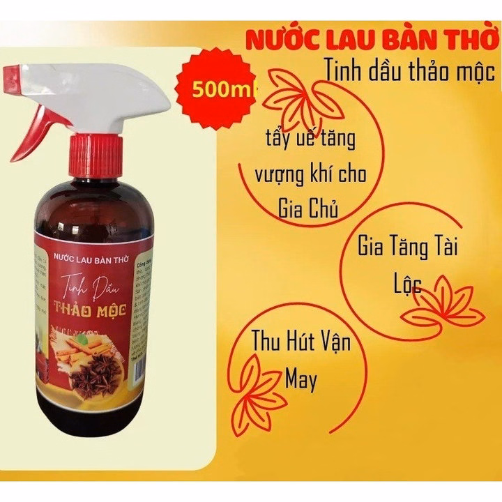 Nước Ngũ Hương Lau Bàn Thời 500Ml Tinh Dầu Thảo Mộc Thơm Ngát Lộc Tài Cả Năm - Gdn