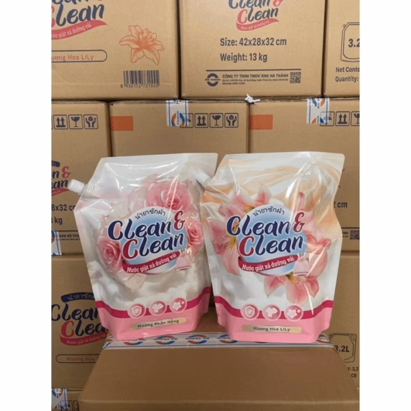 Nước Giặt Xả Clean & Clean 3200Ml Hương Hoa Lily - Gdn - Ảnh 8