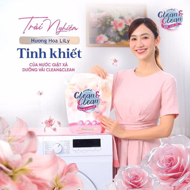Nước Giặt Xả Clean & Clean 3200Ml Hương Hoa Lily - Gdn - Ảnh 2