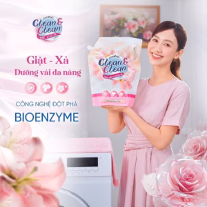 Nước Giặt Xả Clean & Clean 3200Ml Hương Hoa Lily - Gdn