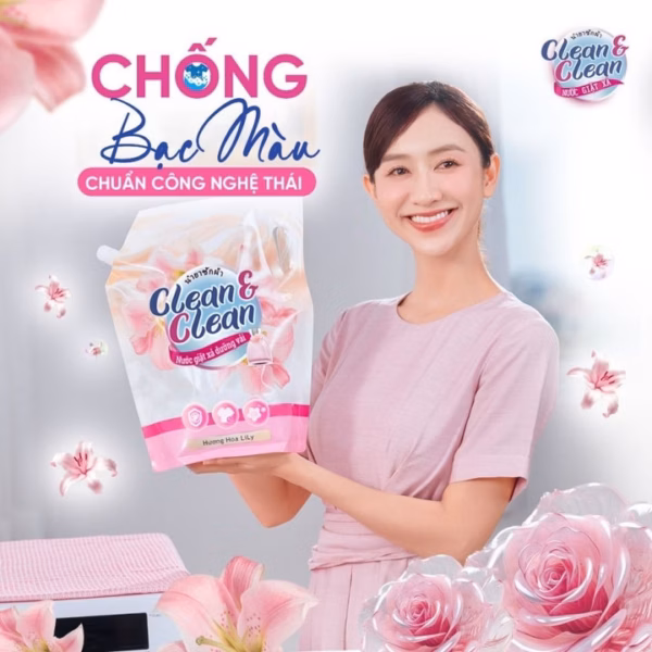 Nước Giặt Xả Clean & Clean 3200Ml Hương Hoa Lily - Gdn - Ảnh 6