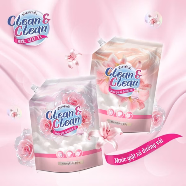 Nước Giặt Xả Clean & Clean 3200Ml Hương Hoa Lily - Gdn - Ảnh 7