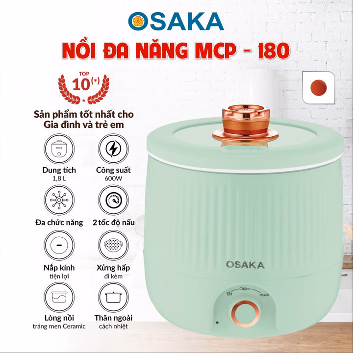 Nồi Lẩu Điện "Magic Pot" 12 Trong 1 Osaka Mcp-180 Đa Năng