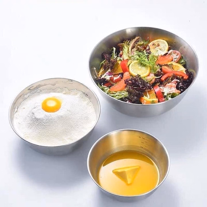 Bộ 3 Thố Inox Có Vạch Chia Tiện Lợi - Su - Ảnh 2