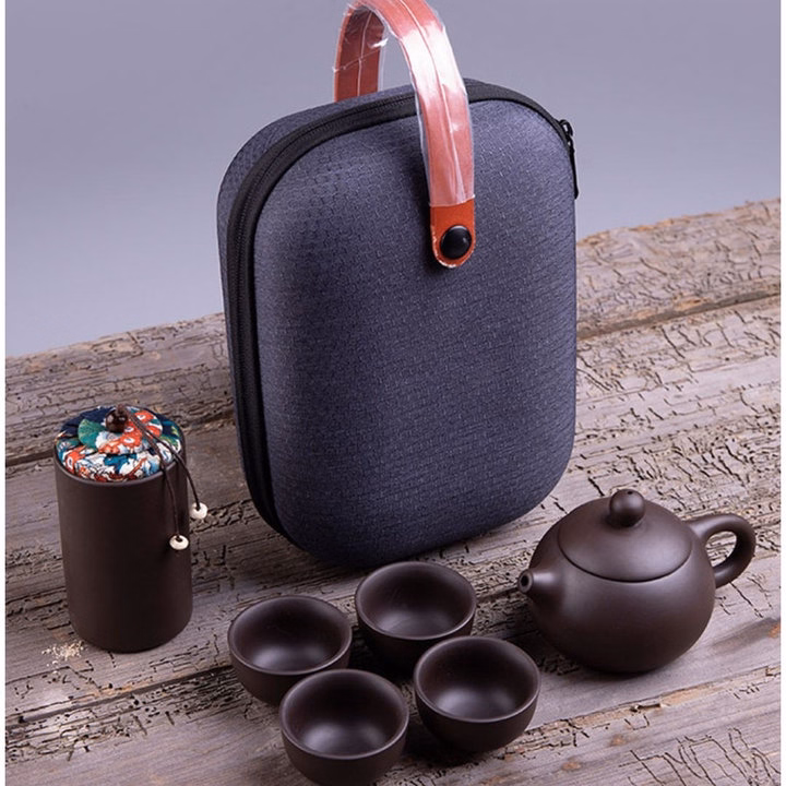 Bộ Bình Trà Đi Du Lịch Có Túi Đựng Chữ Nhật - Gdn - Ảnh 2