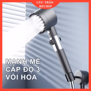 Vòi Hoa Sen, Vòi Nhà Tắm Turbo Tăng Áp Lực Nước 3 In1 Có 3 Chế Độ Hỗ Trợ Tăng Lực Nước Phun Sương Ctb786 - Bechip