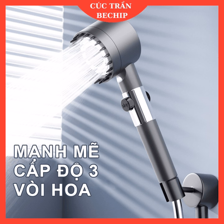 Vòi Hoa Sen, Vòi Nhà Tắm Turbo Tăng Áp Lực Nước 3 In1 Có 3 Chế Độ Hỗ Trợ Tăng Lực Nước Phun Sương Ctb786 - Bechip