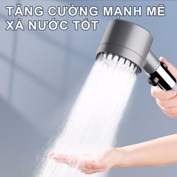 Vòi Hoa Sen, Vòi Nhà Tắm Turbo Tăng Áp Lực Nước 3 In1 Có 3 Chế Độ Hỗ Trợ Tăng Lực Nước Phun Sương Ctb786 - Bechip - Ảnh 4