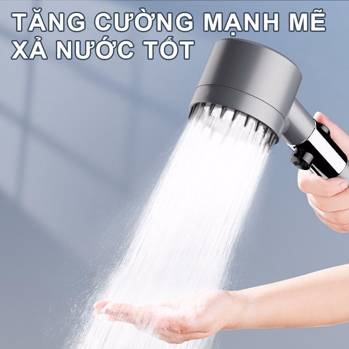 Vòi Hoa Sen, Vòi Nhà Tắm Turbo Tăng Áp Lực Nước 3 In1 Có 3 Chế Độ Hỗ Trợ Tăng Lực Nước Phun Sương Ctb786 - Bechip - Ảnh 4