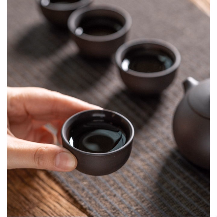 Bộ Ấm Chén Trà Tử Sa Di Động Du Lịch Gốm Tráng Men Sang Trọng, Thiết Kế Thủ Công, Tiện Lợi Và Nghệ Thuật - Ctb787 - Ảnh 4
