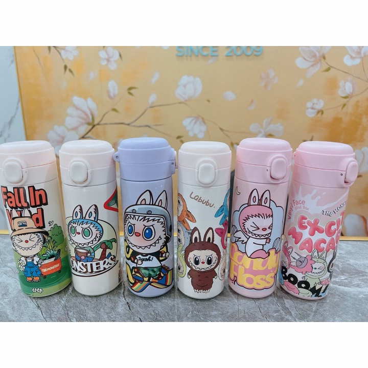 Bình Giữ Nhiệt Inox Labubu/Capybara Dung Tích 450Ml Nút Bật Ngẫu Nhiên - Su - Ảnh 6