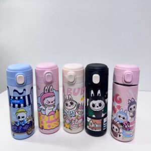 Bình Giữ Nhiệt Inox Labubu/Capybara Dung Tích 450Ml Nút Bật Ngẫu Nhiên - Su