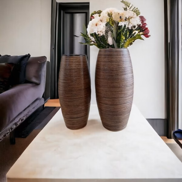 Bình Cắm Hoa Gốm Bát Tràng, Dáng Bom Cao 30Cm Decor Trang Trí - Chipxinhxk - Ảnh 2