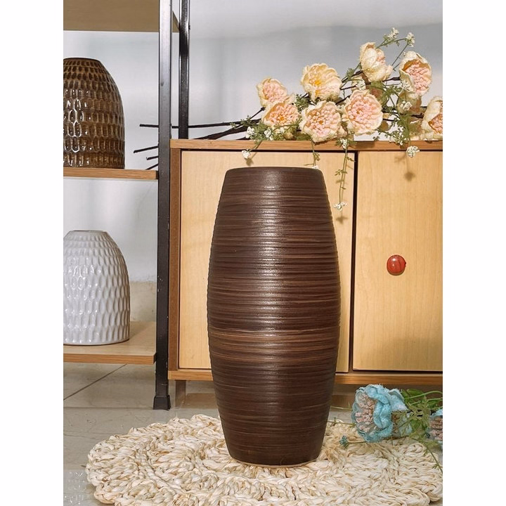Bình Cắm Hoa Gốm Bát Tràng, Dáng Bom Cao 30Cm Decor Trang Trí - Chipxinhxk - Ảnh 5