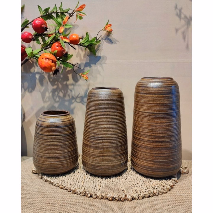 Bình Cắm Hoa Dáng Đu Đủ, Chất Liệu Gốm Sứ Bát Tràng Mộc Mạc, Tinh Tế - Chipxinhxk - Ảnh 7