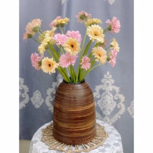 Bình Cắm Hoa Gốm Bát Tràng Dáng Chuông, Size Mini Cao 15Cm - Chipxinhxk