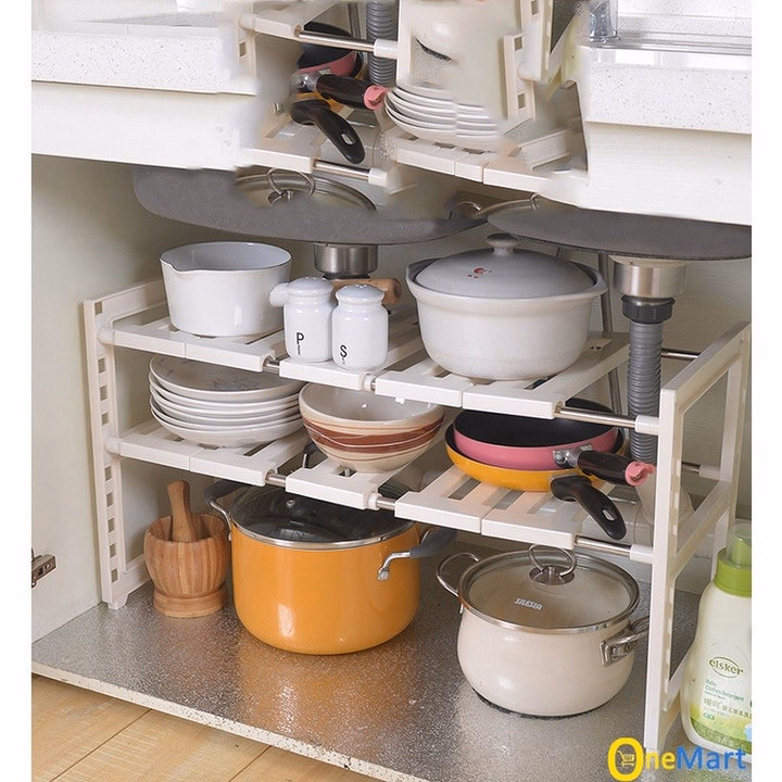 Kệ Gầm Bếp 2 Tầng Đa Năng Tiện Dụng Tiết Kiệm Không Gian Nhà Bếp, Kệ Để Nồi Niêu Xong Chảo - Ctb793 - Ảnh 7