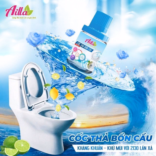 Cốc Thả Bồn Cầu Ailla Hương Sả Chanh - Ảnh 6