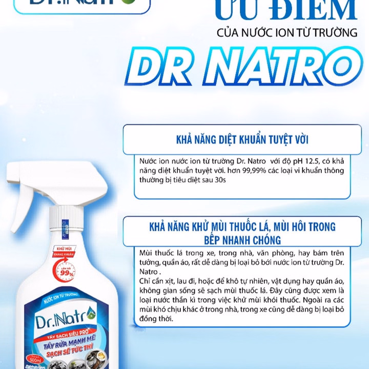 Tẩy Đa Năng Siêu Sạch Dr. Natro- Công Nghệ Ion Từ Trường Tẩy Sạch Các Vết Bẩn Dầu Mỡ, Cháy Khét, Làm Sáng Nữ Trang,..... An Toàn, Bảo Vệ Sức Khỏe, Không Hại Da Tay, Thân Thiện Môi Trường - Ảnh 3