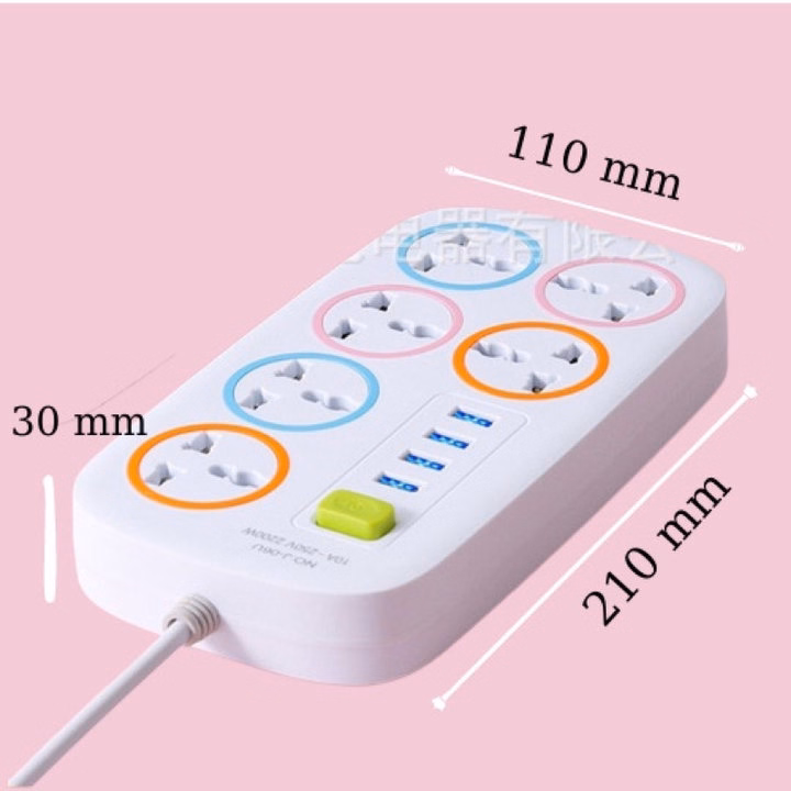 Ổ Cắm Điện Usb Đa Năng Cao Cấp Chống Giật Dây Dài, 2 Cổng Cắm Usb, Có Chốt An Toàn Tiện Dụng Ctb681 - Bechip - Ảnh 12