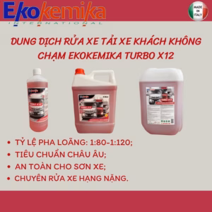 Dung Dịch Rửa Xe Không Chạm Ekokemika Turbo X12 Chuyên Cho Xe Tải, Xe Khách - 5L