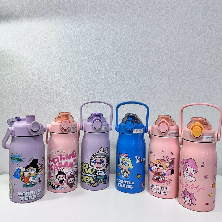 Bình Giữ Nhiệt Có Quai Xách Labubu, Monster 1000Ml - Su - Ảnh 2