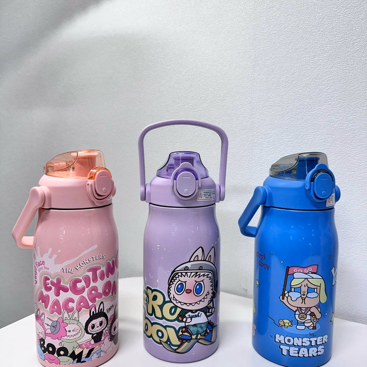 Bình Giữ Nhiệt Có Quai Xách Labubu, Monster 1000Ml - Su - Ảnh 4