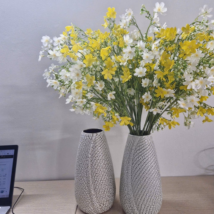 Bình Hoa Gốm Bát Tràng Hình Chiếc Lá, Cắm Hoa, Decor Đẹp - Chipxinhxk