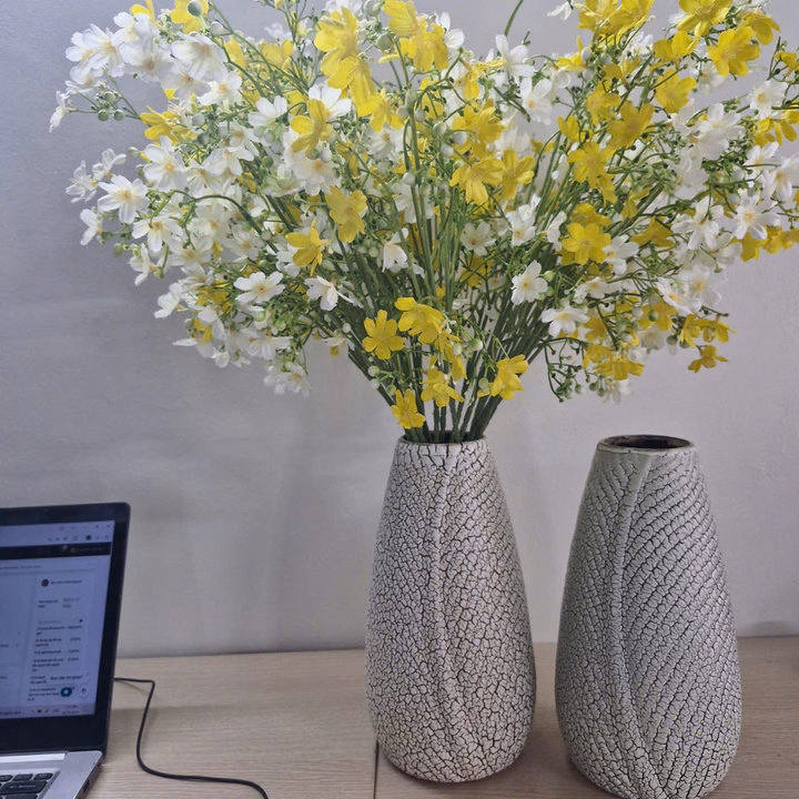 Bình Hoa Gốm Bát Tràng Hình Chiếc Lá, Cắm Hoa, Decor Đẹp - Chipxinhxk - Ảnh 4