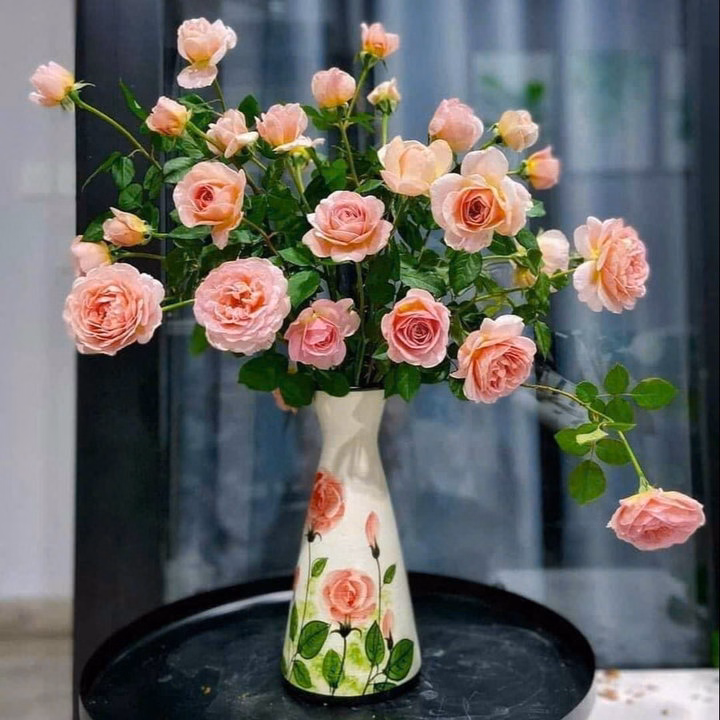 Lọ Hoa Vẽ Tay, Bình Hoa Gốm Sứ Bát Tràng Dáng Ly Decor Cắm Hoa Đều Đẹp -Chipxinhxk
