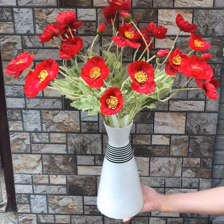 Lọ Hoa Vẽ Tay, Bình Hoa Gốm Sứ Bát Tràng Dáng Ly Decor Cắm Hoa Đều Đẹp -Chipxinhxk - Ảnh 4