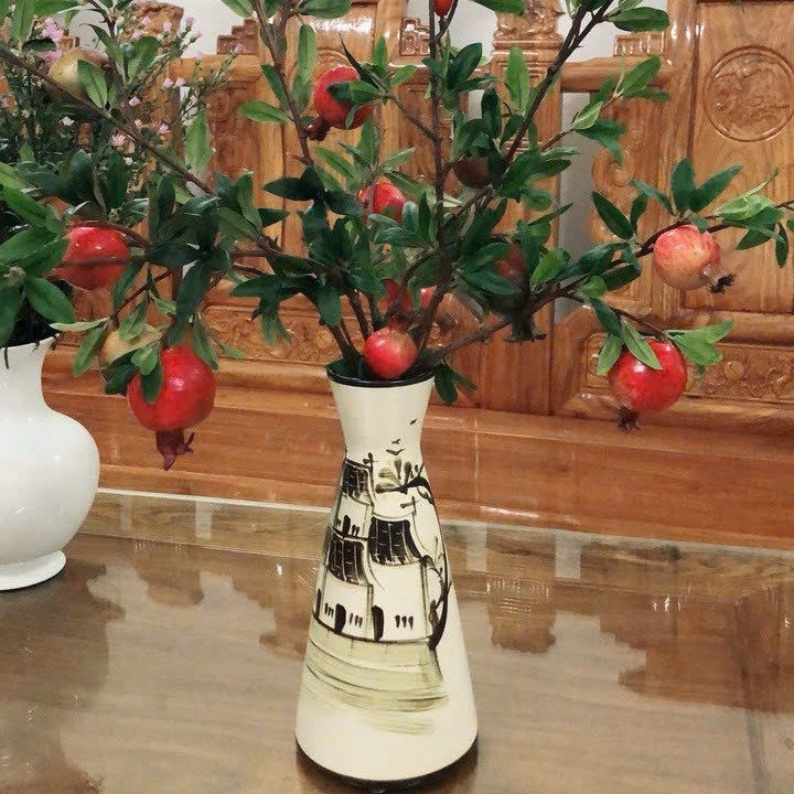 Lọ Hoa Vẽ Tay, Bình Hoa Gốm Sứ Bát Tràng Dáng Ly Decor Cắm Hoa Đều Đẹp -Chipxinhxk - Ảnh 7