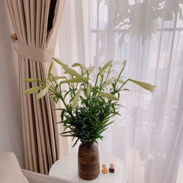 Bộ 3 Bình Gốm Bát Tràng Miệng Loe, Men Mộc Vân Ganh Decor Trang Trí, Cắm Hoa ,Làm Quà Tặng Đẹp- Chipxinhxk - Ảnh 3