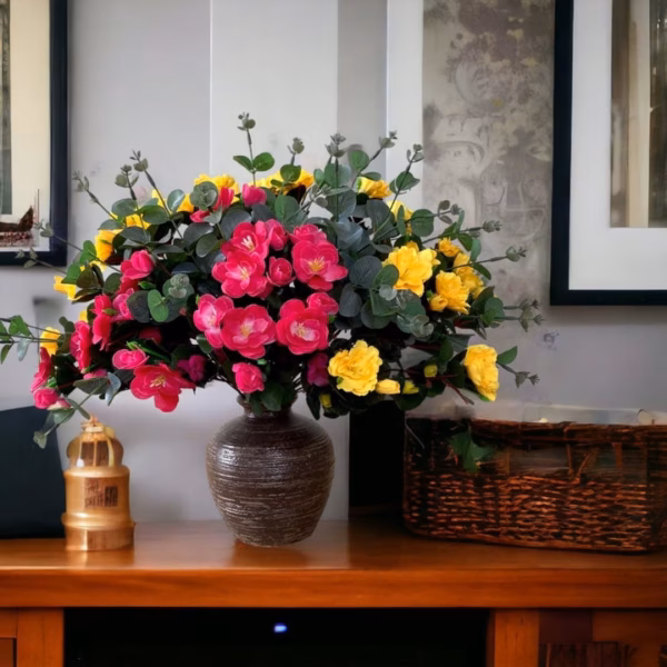 Bình Gốm Bát Tràng Dáng Vò Tròn Men Mộc Vân Ganh, Decor Trang Trí, Căm Hoa Đẹp- Chipxinhxk - Ảnh 4