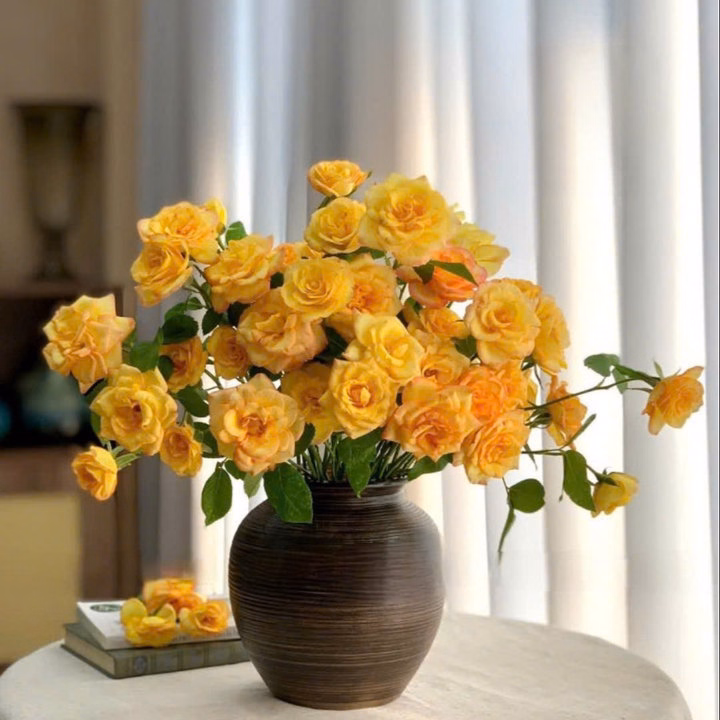Bình Gốm Bát Tràng Dáng Vò Tròn Men Mộc Vân Ganh, Decor Trang Trí, Căm Hoa Đẹp- Chipxinhxk - Ảnh 2