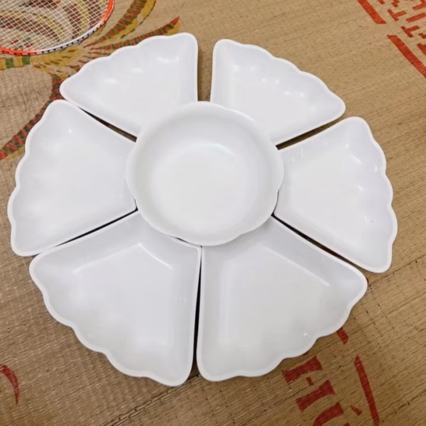 Bộ Bát Đĩa Hoa Mặt Trời Nhưa Size Đại 50Cm, Bộ Đĩa Hoa Mặt Trời 7 Chi Tiết Ctb804 - Bechip - Ảnh 3