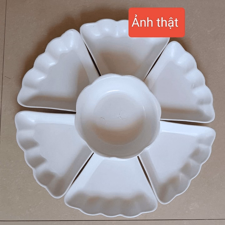 Bộ Bát Đĩa Hoa Mặt Trời Nhưa Size Đại 50Cm, Bộ Đĩa Hoa Mặt Trời 7 Chi Tiết Ctb804 - Bechip - Ảnh 12