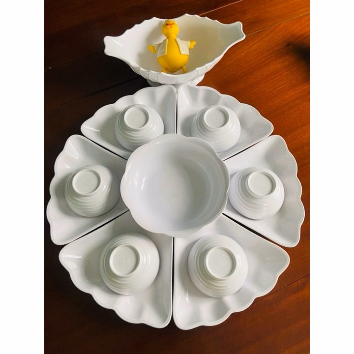 Bộ Bát Đĩa Hoa Mặt Trời Nhưa Size Đại 50Cm, Bộ Đĩa Hoa Mặt Trời 7 Chi Tiết Ctb804 - Bechip - Ảnh 7