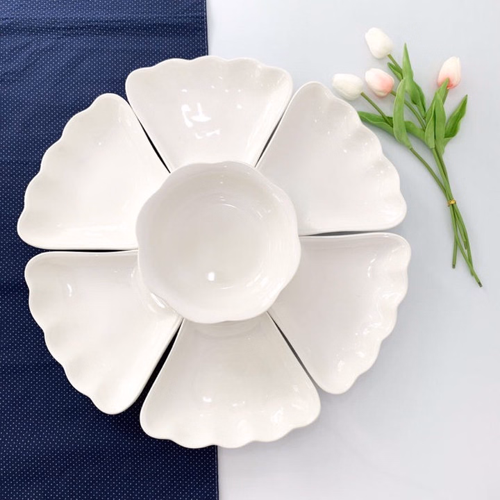 Bộ Bát Đĩa Hoa Mặt Trời Nhưa Size Đại 50Cm, Bộ Đĩa Hoa Mặt Trời 7 Chi Tiết Ctb804 - Bechip - Ảnh 9