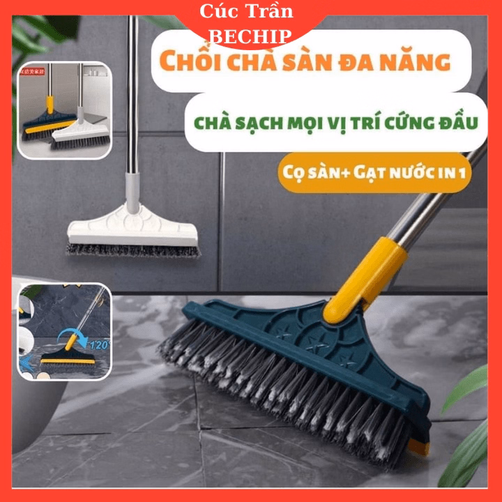 Chổi Chà Sàn Và Gạt Nước Nhà Tắm Nhà Vệ Sinh Đa Năng - Chổi Quét Dọn, Chà Toilet, Wc, Sân Ctb805 - Bechip