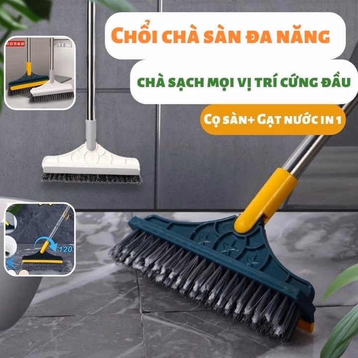 Chổi Chà Sàn Và Gạt Nước Nhà Tắm Nhà Vệ Sinh Đa Năng - Chổi Quét Dọn, Chà Toilet, Wc, Sân Ctb805 - Bechip - Ảnh 4