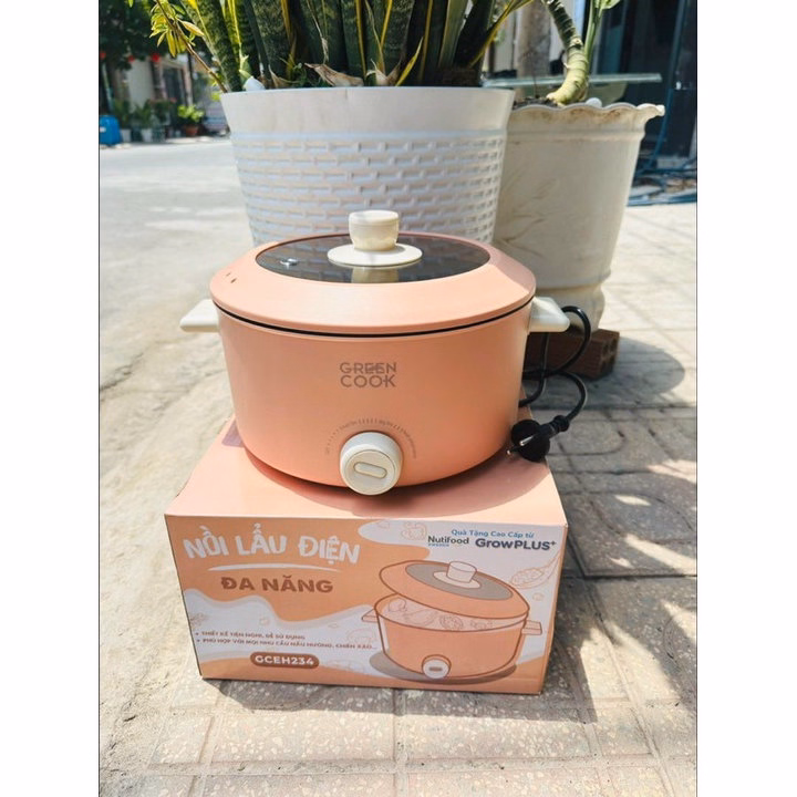 Nồi Lẩu Điện Đa Năng Kèm Giá Hấp 28 Cm Công Suất 1000W, Chống Dính Vân Đá Cao Cấp - Ctb809 - Ảnh 5