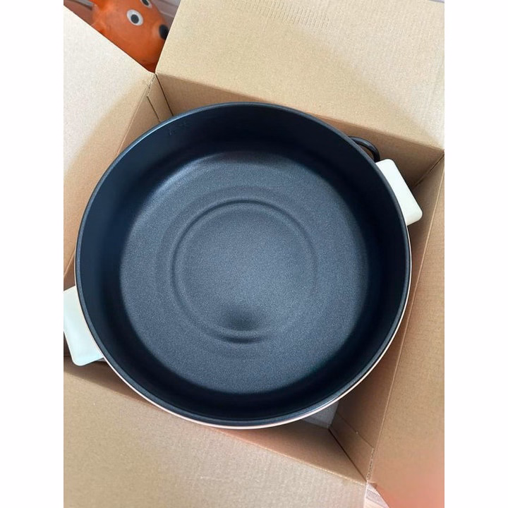 Nồi Lẩu Điện Đa Năng Kèm Giá Hấp 28 Cm Công Suất 1000W, Chống Dính Vân Đá Cao Cấp - Ctb809 - Ảnh 6